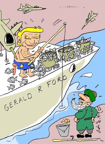 Cartoon: fish market (medium) by yasar kemal turan tagged fish,market