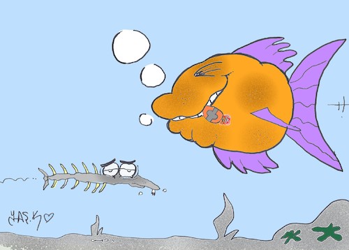 Cartoon: fishbone (medium) by yasar kemal turan tagged fishbone