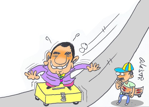 Cartoon: fraudulent play (medium) by yasar kemal turan tagged fraudulent,play