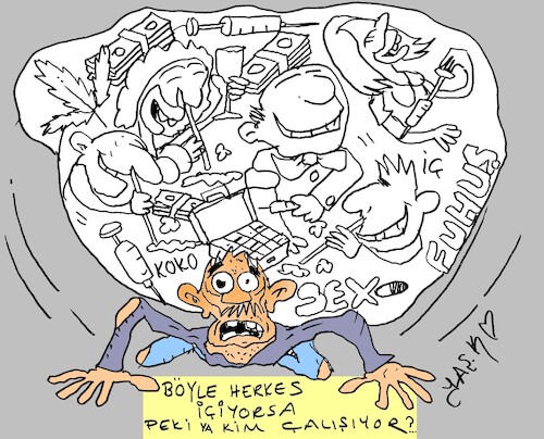 Cartoon: great lethargy (medium) by yasar kemal turan tagged great,lethargy