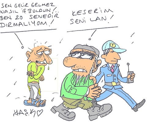 Cartoon: hidden commander (medium) by yasar kemal turan tagged hidden,commander
