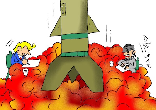 Cartoon: hot table (medium) by yasar kemal turan tagged hot,table