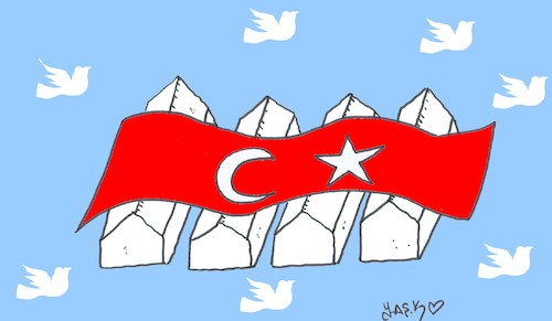 Cartoon: in memory of the martyrs (medium) by yasar kemal turan tagged in,memory,of,the,martyrs