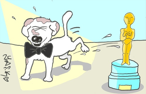 Cartoon: instinct 2012-animal rights (medium) by yasar kemal turan tagged award,animal,love,dog,artst,oscar,instinct