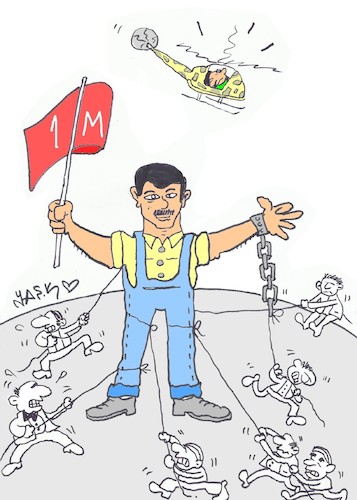 Cartoon: laborer (medium) by yasar kemal turan tagged laborer