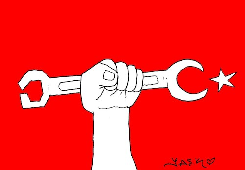 Cartoon: laborers (medium) by yasar kemal turan tagged laborers