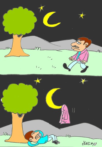 Cartoon: legend (medium) by yasar kemal turan tagged legend,moon,jacket