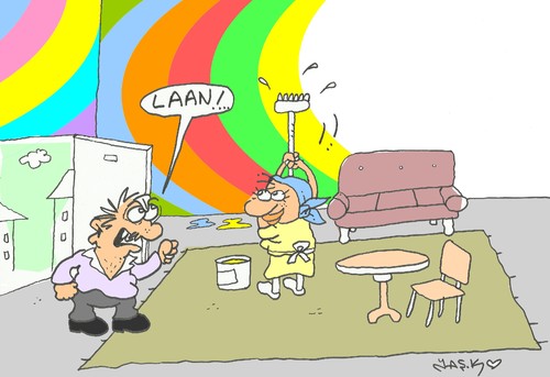 Cartoon: love the color (medium) by yasar kemal turan tagged love,the,color