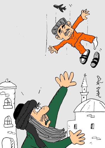 Cartoon: mountains of fear (medium) by yasar kemal turan tagged mountains,of,fear