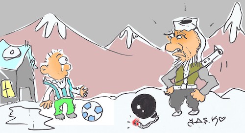 Cartoon: Murtaza Ahmadi (medium) by yasar kemal turan tagged murtaza,ahmadi