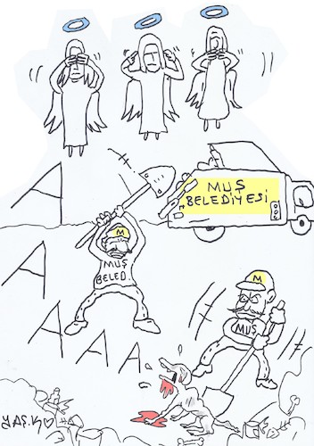 Cartoon: Mus municipality (medium) by yasar kemal turan tagged mus,municipality