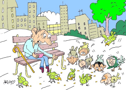 Cartoon: one meal (medium) by yasar kemal turan tagged one,meal