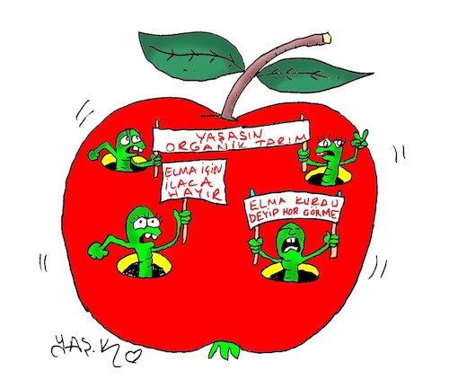 Cartoon: organic farming (medium) by yasar kemal turan tagged organic,farming