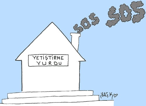 Cartoon: Orphanages in Turkey (medium) by yasar kemal turan tagged orphanages,in,turkey