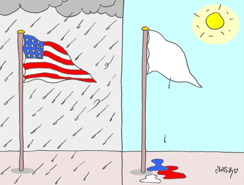 Cartoon: weak (medium) by yasar kemal turan tagged weak,rain,storm,us,usa