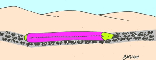 Cartoon: power of  pen (medium) by yasar kemal turan tagged power,pen,ant