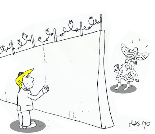 Cartoon: Shame wall (medium) by yasar kemal turan tagged shame,wall
