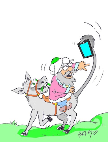 Cartoon: smart donkey (medium) by yasar kemal turan tagged smart,donkey