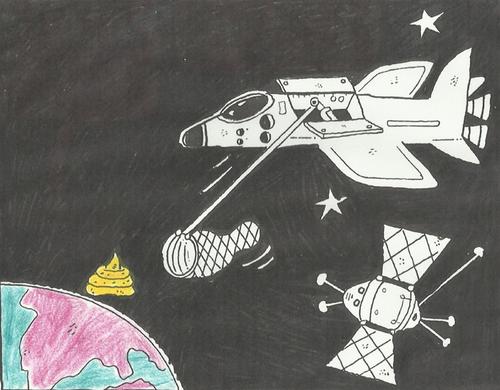 Cartoon: space- wc (medium) by yasar kemal turan tagged stool,wc,space