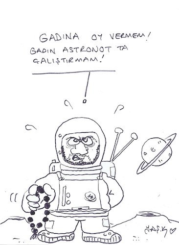 Cartoon: space professor (medium) by yasar kemal turan tagged space,professor