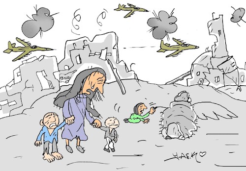 Cartoon: the innocent always cry (medium) by yasar kemal turan tagged the,innocent,always,cry