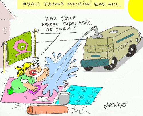 Cartoon: carpet Cleaners (medium) by yasar kemal turan tagged toma