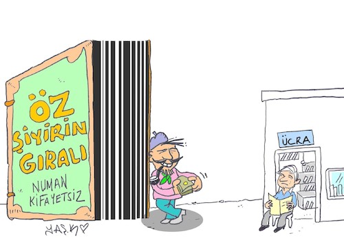 Cartoon: two writers (medium) by yasar kemal turan tagged two,writers