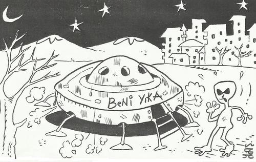 Cartoon: Wash me (medium) by yasar kemal turan tagged wash,ufo