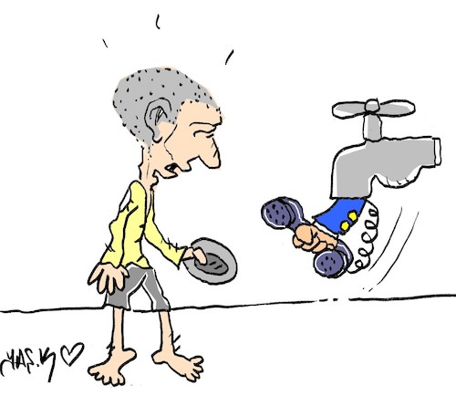 Cartoon: water right (medium) by yasar kemal turan tagged water,right