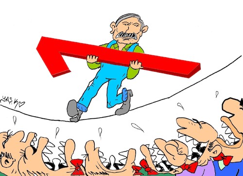 Cartoon: wolf trap (medium) by yasar kemal turan tagged wolf,trap