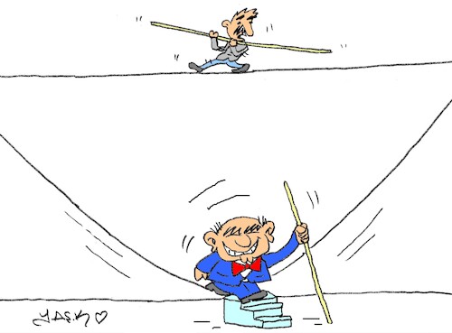 Cartoon: zero risk (medium) by yasar kemal turan tagged zero,risk