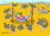 Cartoon: a small scuffle (small) by yasar kemal turan tagged small,scufflea,scuffle