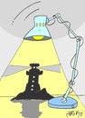 Cartoon: germany turkey Lighthouse case (small) by yasar kemal turan tagged lighthouse,zahid,case,corruption,germany