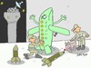 Cartoon: commercial plane (small) by yasar kemal turan tagged commercial,plane