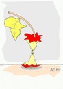Cartoon: continental (small) by yasar kemal turan tagged continental africa hunger apple