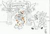 Cartoon: Escape from Hell (small) by yasar kemal turan tagged osama,bn,laden,bin