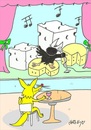 Cartoon: fan (small) by yasar kemal turan tagged fan,fox,crow,cheese,concert,music