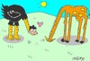 Cartoon: friends (small) by yasar kemal turan tagged friends,ostrich,giraffe,love