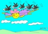 Cartoon: friends (small) by yasar kemal turan tagged friends,crow,railing,love