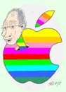 Cartoon: jobs-apple (small) by yasar kemal turan tagged iphone jobs apple