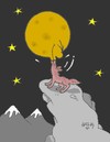 Cartoon: night kiss (small) by yasar kemal turan tagged night,kiss