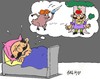 Cartoon: nightmare (small) by yasar kemal turan tagged nightmare