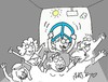 Cartoon: peace (small) by yasar kemal turan tagged peace