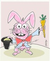 Cartoon: perception (small) by yasar kemal turan tagged perception,rabbit,carrots,love,magic