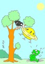 Cartoon: please-ufo (small) by yasar kemal turan tagged please ufo alien crow la fontein