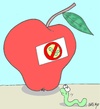 Cartoon: selfishness-pesticides (small) by yasar kemal turan tagged selfishness love apple natural worm hormone pesticides