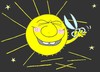 Cartoon: renewed sun (small) by yasar kemal turan tagged shaved,love,sun,space,scissors