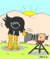 Cartoon: shooting (small) by yasar kemal turan tagged shooting,camera,ostrich