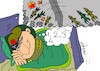 Cartoon: sleepless nights (small) by yasar kemal turan tagged sleepless,nights