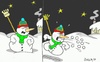 Cartoon: sneezing (small) by yasar kemal turan tagged sneezing snowman snowball love winter